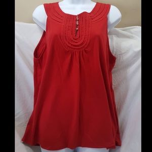 Banana republic sleeveless top, red tank blouse